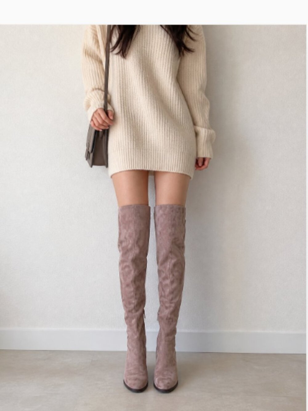 Charles by Charles David Taupe Over-the-Knee Boots Faux Suede Women's Size 6 EUC